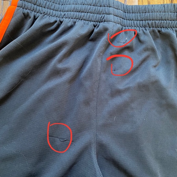 Adidas Boys Gray And Orange Athletic Shorts - Picture 3 of 5